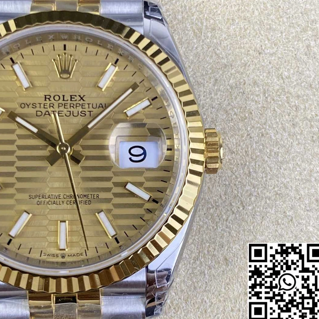 Yellow Two Rolex Tone Diamond 36MM Datejust Factory VS Dial Motif M126233 Hourmarker 0128